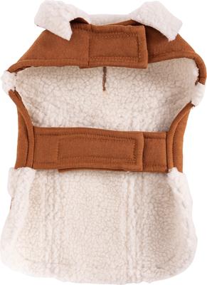 Show full view: Wrangler Faux Suede & Sherpa Dog Jacket, Tan, X-Small slide 4 of 8