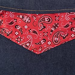 Wrangler Pattern Yoke Denim Dog Shirt, Dark Blue, Small slide 2 of 9