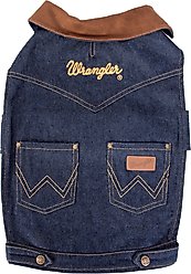 Wrangler Dark Denim Dog Jacket with Lining, Dark Blue, X-Small