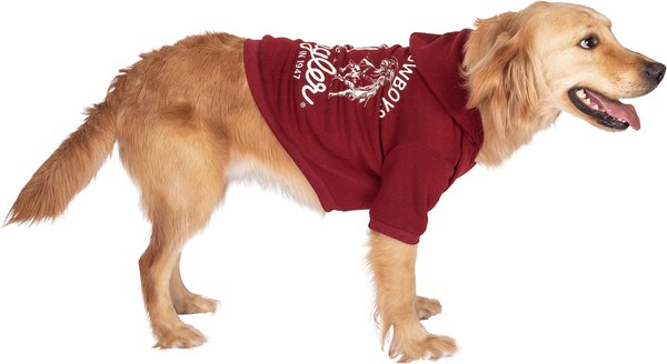 Show full view: Wrangler Long Live Cowboys Dog Hoodie, Dark Red, Large slide 4 of 6