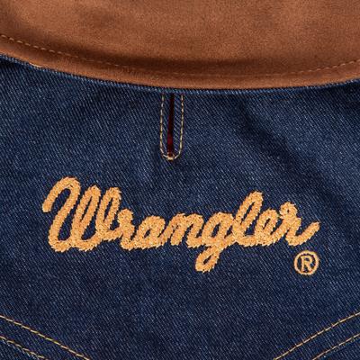 Show full view: Wrangler Dark Denim Dog Jacket with Lining, Dark Blue, X-Small slide 4 of 9