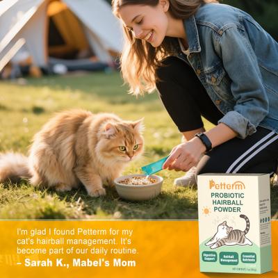 Show full view: Petterm Probiotic Hairball Control Powder for Cats, 15 count slide 9 of 10
