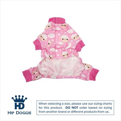 Show full view: Hip Doggie Sheep Dog Pajamas, Pink, Medium slide 3 of 8