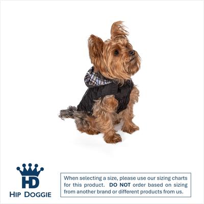 Show full view: Hip Doggie Reversible Dog Raincoat, Black, Small slide 4 of 9