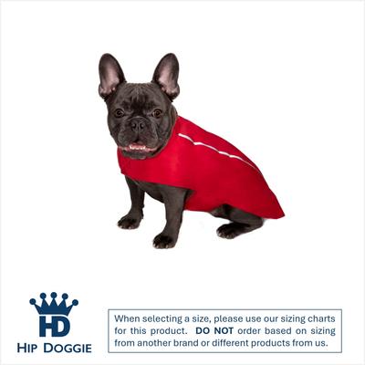 Show full view: Hip Doggie HD Hoodless Dog Raincoat, Red, Medium slide 2 of 8
