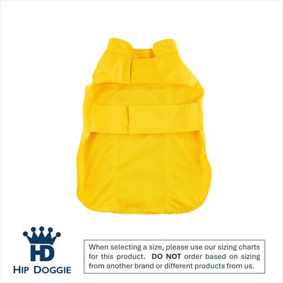 Show full view: Hip Doggie HD Hoodless Dog Raincoat, Yellow, Medium slide 3 of 8
