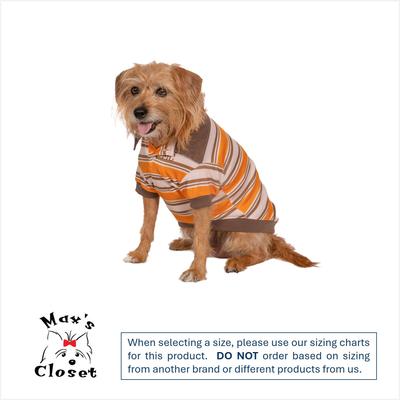 Show full view: Max's Closet Retro Striped Dog Polo Shirt, X-Small slide 2 of 7