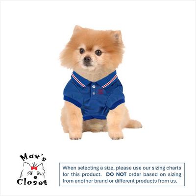 Show full view: Max's Closet Dog Polo Shirt, Royal Blue, X-Small slide 2 of 7