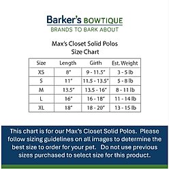 Max's Closet Dog Polo Shirt, Black, X-Small slide 2 of 7