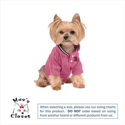 Show full view: Max's Closet Dog Polo Shirt, Hot Pink, Medium slide 2 of 7