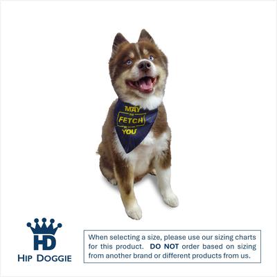 Show full view: Hip Doggie May the Fetch be with You Reversible Dog Bandana, X-Small slide 2 of 8
