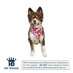 Hip Doggie Valentine's Day Love & Scattered Hearts Reversible Dog Bandana, Small slide 2 of 8