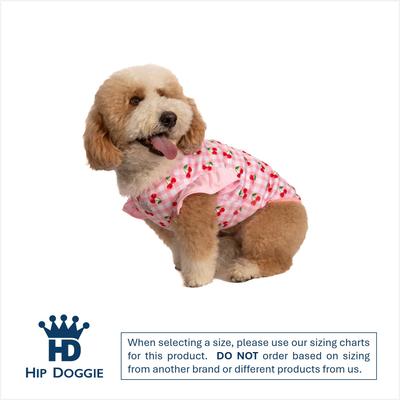 Show full view: Hip Doggie Cherry Gingham Ruffle Dog Shirt, X-Small slide 2 of 7