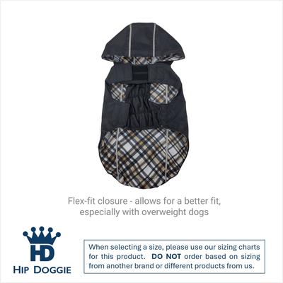Show full view: Hip Doggie Reversible Dog Raincoat, Black, Small slide 3 of 9