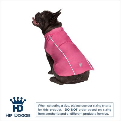 Show full view: Hip Doggie HD Hoodless Dog Raincoat, Pink, Small slide 2 of 8