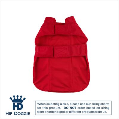 Show full view: Hip Doggie HD Hoodless Dog Raincoat, Red, Medium slide 3 of 8