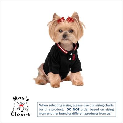 Show full view: Max's Closet Dog Polo Shirt, Black, X-Small slide 2 of 7