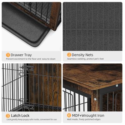 Show full view: BingoPaw Modern Furniture Style End Table Dog Crate, 38-inch slide 9 of 10