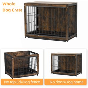 BingoPaw Modern Furniture Style End Table Dog Crate, 38-inch