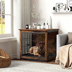 BingoPaw Modern Furniture Style End Table Dog Crate, 24-inch slide 1 of 9