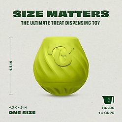 Benebone Rubber Pawbler Treat Dispensing Dog Toy, Green slide 2 of 8