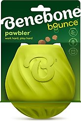 Benebone Rubber Pawbler Treat Dispensing Dog Toy, Green