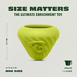 Benebone Rubber Cone Treat Dispensing Dog Toy, Green slide 2 of 8