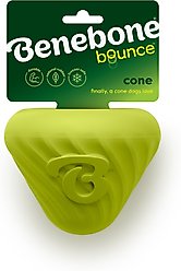 Benebone Rubber Cone Treat Dispensing Dog Toy, Green