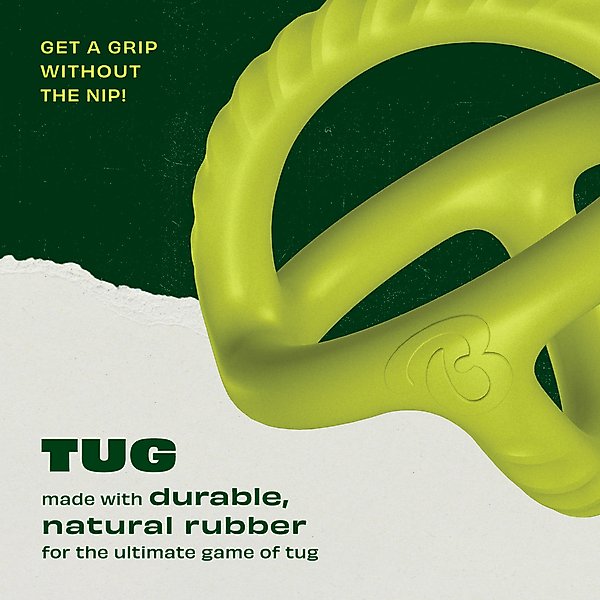 Show full view: Benebone Rubber Tug Dog Toy, Green slide 5 of 10