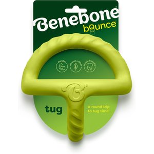 Benebone Rubber Tug Dog Toy, Green