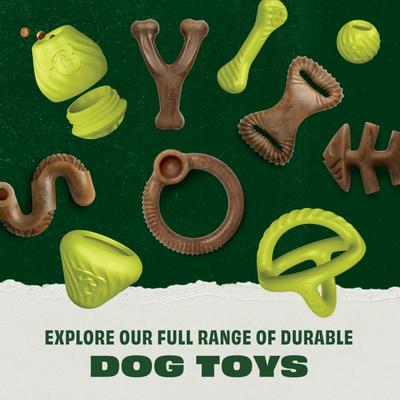 Show full view: Benebone Rubber Ball Treat Dispensing Dog Toy, Green slide 7 of 10