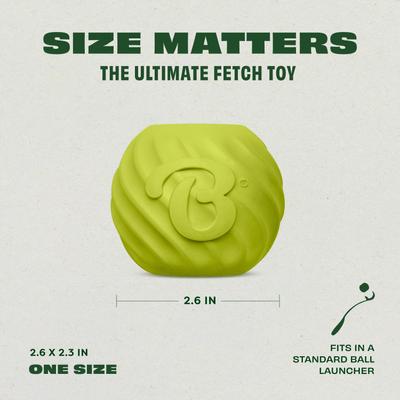Show full view: Benebone Rubber Ball Treat Dispensing Dog Toy, Green slide 3 of 10