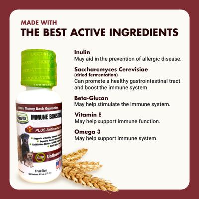 Show full view: Liquid-Vet K9 Immune Booster Unflavored Liquid Supplement for Dogs, 8-fl oz bottle, 2 count slide 5 of 9