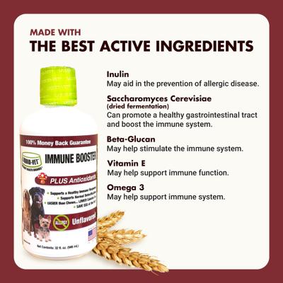 Show full view: Liquid-Vet K9 Immune Booster Unflavored Liquid Supplement for Dogs, 32-fl oz bottle slide 5 of 9