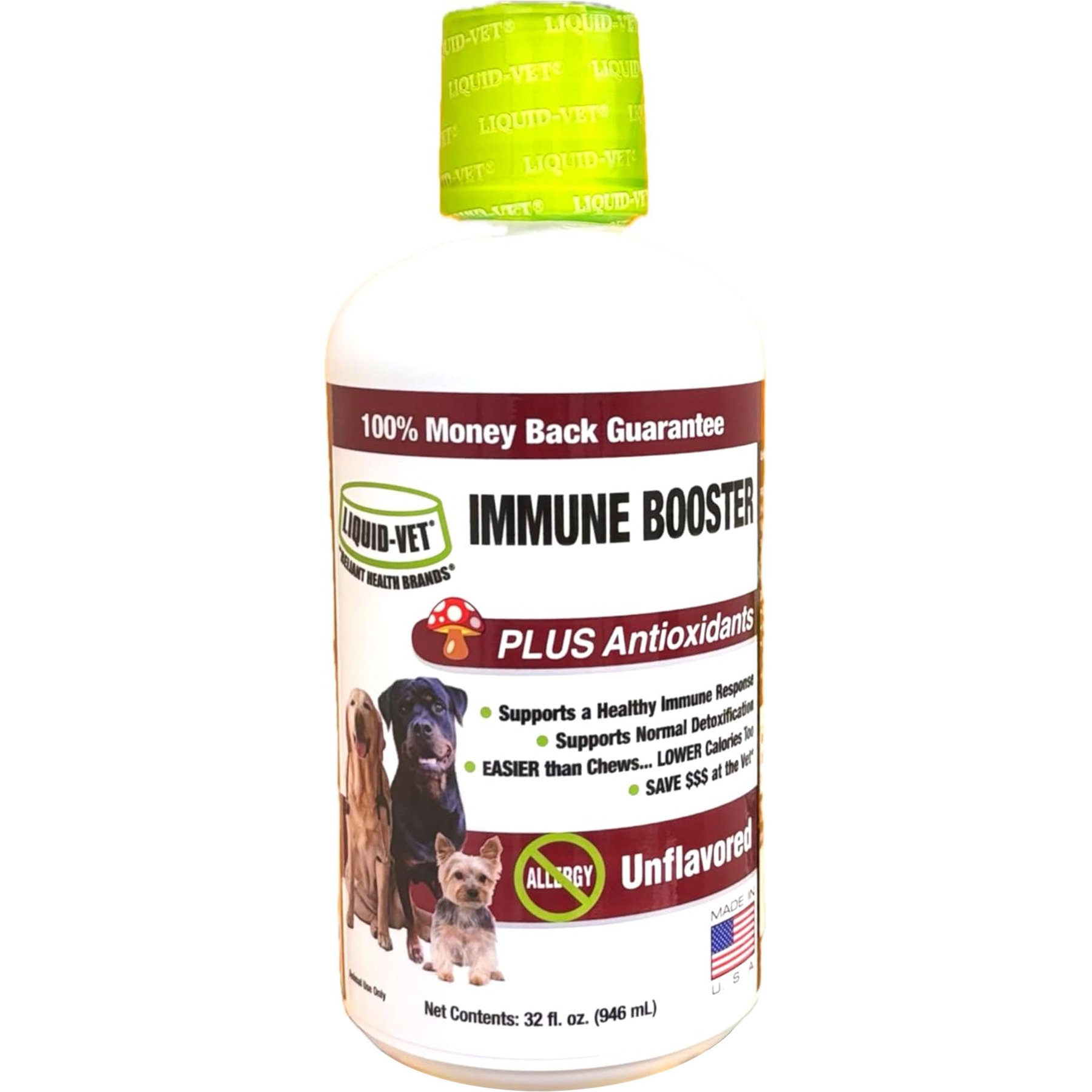 Liquid-Vet K9 Immune Booster Unflavored Liquid Supplement for Dogs, 32-fl oz bottle