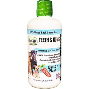 Liquid-Vet Teeth & Gums Support Bacon Flavor Dog Supplement, 32-fl oz bottle