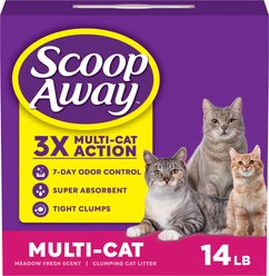 Scoop Away Multi-Cat Meadow Fresh Scented Clumping Clay Cat Litter, 14-lb box