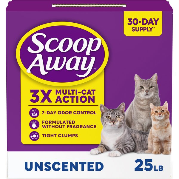 SCOOP AWAY Clumping Unscented Cat Litter, 25-lb box
