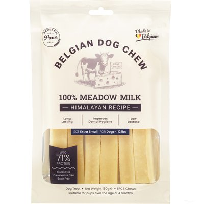 Artisanal Paws Artisanal Paws Belgian Dog Chew Himalayan Recipe Cheese Dog Chew, X-Small, 6 count