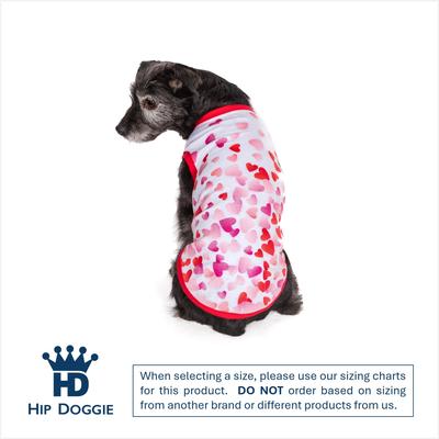 Show full view: Hip Doggie Valentine's Day Scattered Hearts Dog Tank, X-Large slide 3 of 8