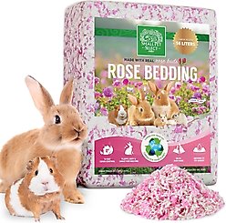 Small Pet Select Natural Paper with Real Rose Petals Small Animal Bedding, 56-L bag