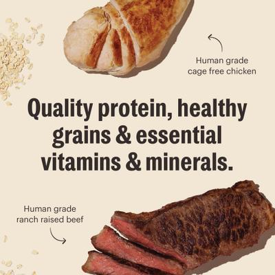 Show full view: The Honest Kitchen Human Grade Essential Clusters Whole Grain Beef & Chicken Dry Dog Food, 5-lb bag slide 9 of 10