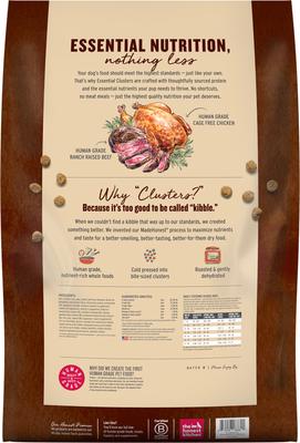 Show full view: The Honest Kitchen Human Grade Essential Clusters Whole Grain Beef & Chicken Dry Dog Food, 20-lb bag slide 3 of 10