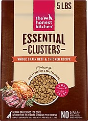 The Honest Kitchen Human Grade Essential Clusters Whole Grain Beef & Chicken Dry Dog Food, 5-lb bag