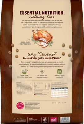 Show full view: The Honest Kitchen Human Grade Essential Clusters Whole Grain Chicken Dry Dog Food, 20-lb bag slide 3 of 10