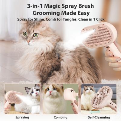 VIVIPAL Self Cleaning Dog & Cat Hair Steam Brush