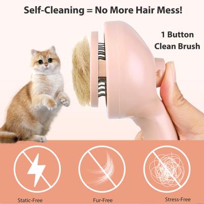 VIVIPAL Self Cleaning Dog & Cat Hair Steam Brush