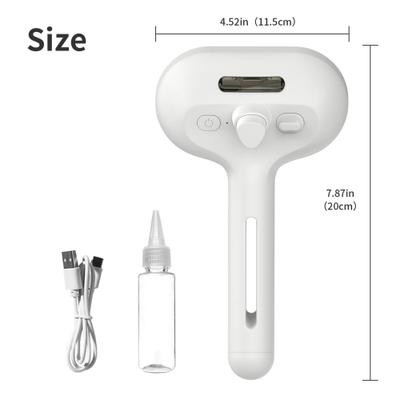 Show full view: VIVIPAL Self Cleaning Dog & Cat Hair Steam Brush, White slide 9 of 10