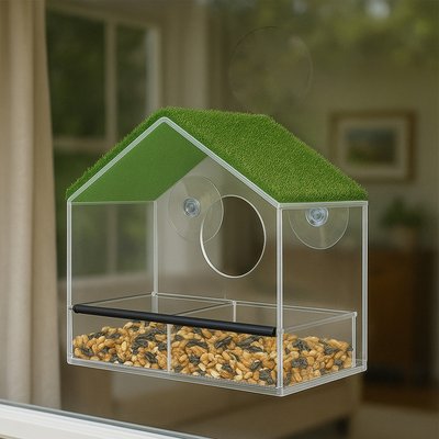 KNUTI KNUTI House Shaped Window Bird Feeder