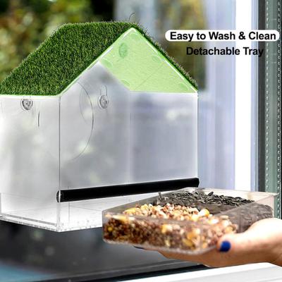 Show full view: KNUTI House Shaped Window Bird Feeder slide 3 of 7